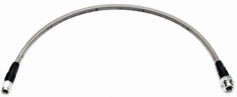 compare product Wilwood 19in OAL Flexline -3 Hose to M10 x 1.00 to -3 Female Bubble Flare