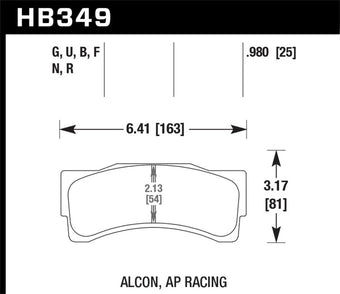 compare product Hawk 14-16 BMW M235i Racing 3.0L Front ER-1 Brake Pads