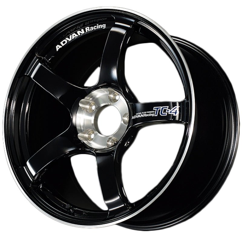 Advan TC4 18x10 +35 5 - 114.3 Racing Gloss Black and Diamond Cut Wheel - My Store
