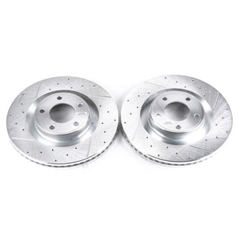 compare product Power Stop 07-15 Ford Edge Front Evolution Drilled & Slotted Rotors - Pair