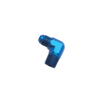 compare product Russell Performance -8 AN to 1/4in NPT 90 Degree Flare to Pipe Adapter (Blue)
