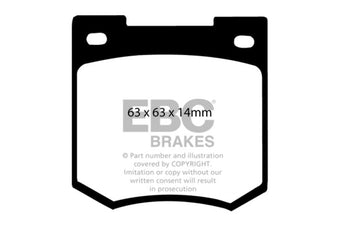compare product EBC 67-70 Ford Cortina 1.6 Greenstuff Front Brake Pads