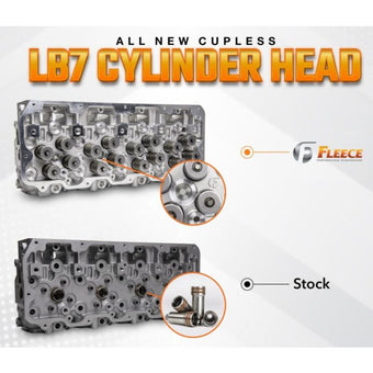 compare product Fleece Performance 01-04 GM Duramax LB7 Freedom Cylinder Head w/Cupless Injector Bore (Pssgr Side)