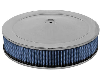 compare product aFe MagnumFLOW Air Filters Round Racing P5R A/F Chrome Assy 14x3: Blk/Blue