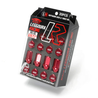 compare product Project Kics 12X1.25 Red Leggdura Racing Lug Nuts (Laser Logo) - 20 PCS