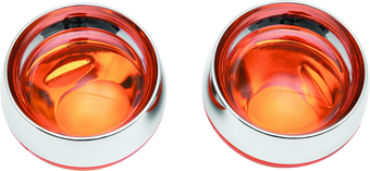 compare product Kuryakyn Deep Dish Bezels With Amber Lenses