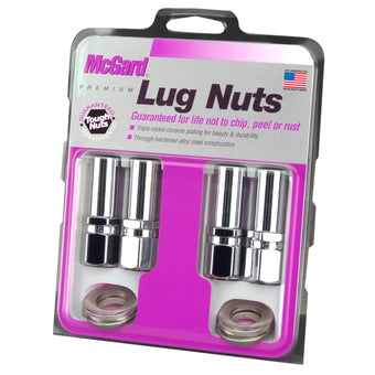 compare product McGard Hex Lug Nut (Drag Racing X-Long Shank) 7/16-20 / 13/16 Hex / 2.475in. Length (4-Pk) - Chrome