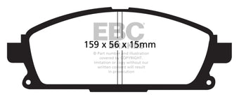 compare product EBC 01 Infiniti Q45 4.1 Yellowstuff Front Brake Pads