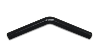 compare product Vibrant 4 Ply Reinforced Silicone Elbow Connector - 1in ID x 8in Leg 45 Deg Elbow (BLACK)