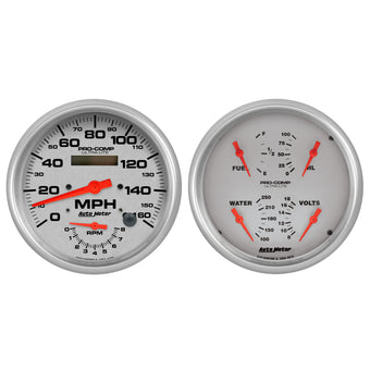 compare product Autometer Ultra-Lite 2pc Gauge Kit Quad & Tach/Speedo 5in.