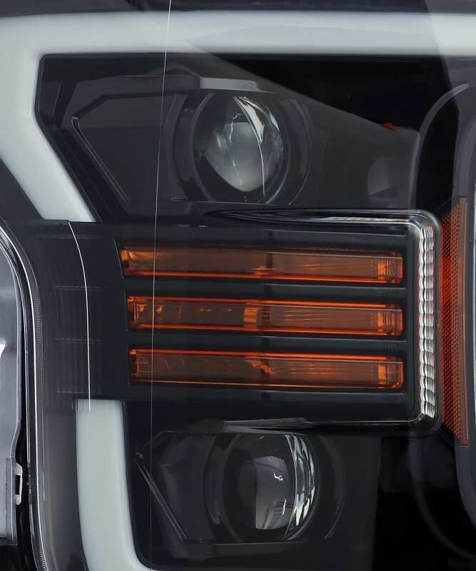 AlphaRex 18 - 19 Ford F - 150 PRO - Series Proj Headlights Plank Style Gloss Blk w/Activ Light/Seq Signal - My Store
