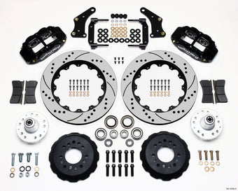 compare product Wilwood Narrow Superlite 6R Front Hub Kit 14.00in Drilled Large GM 57-70 Drop Spindle