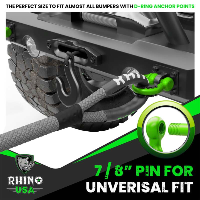 Rhino USA 3/4In D - Ring Shackle Set (2 - Pack)(Red) - My Store