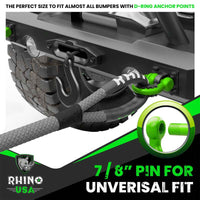 Rhino USA 3/4In D - Ring Shackle Set (2 - Pack) Matte Black - My Store