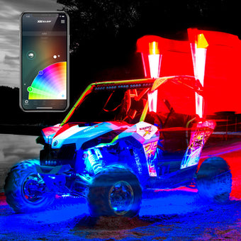 compare product XK Glow XKchrome Advanced App Control LED Whip Light Kit for 4x4 Offroad UTV ATV 1x 48In 2nd Gen
