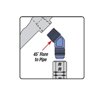compare product Russell Performance -3 AN to 1/8in NPT 45 Degree Flare to Pipe Adapter
