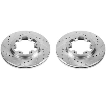 compare product Power Stop 85-86 Nissan 720 Front Evolution Drilled & Slotted Rotors - Pair