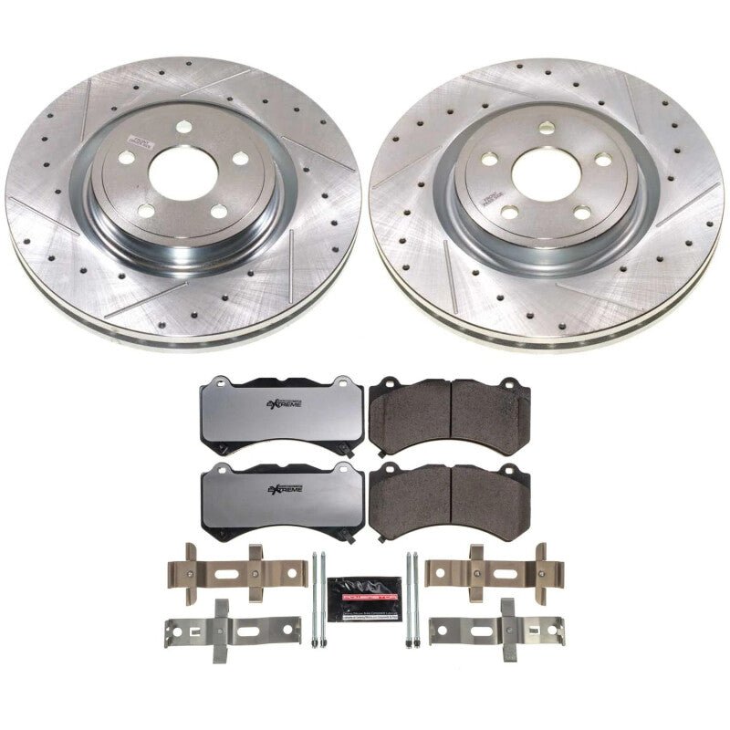 Power Stop 21 - 24 Dodge Durango / 2021 Jeep Grand Cherokee Front Z26 Street Warrior Brake Kit - My Store