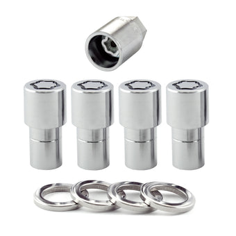 compare product McGard Wheel Lock Nut Set - 4pk. (Long Shank Seat) 7/16-20 / 13/16 Hex / 1.75in. Length - Chrome