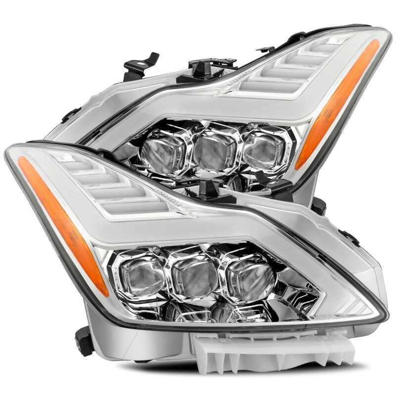 AlphaRex 08 - 13 Infiniti G37 NOVA LED Proj Headlights Chrome w/ Activ Light/Seq Signal/DRL - My Store