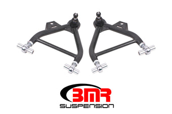 compare product BMR 79-93 Mustang Lower A-Arms (Coilover Only) w/ Adj. Rod End Tall Ball Joint - Black Hammertone