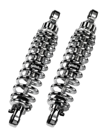 compare product Bitubo WME0 Twinshocks Adjustable: Spring Preload, Rebound, Length 326mm, Chrome Spring