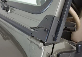 compare product Rampage 1976-1983 Jeep CJ5 Windshield Hinge Light Bracket - Black