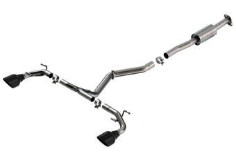 compare product Borla 22-23 Subaru BRZ/Toyota GR86 2.4L RWD AT/MT ATAK Catback Exhaust - Black Chrome Tips