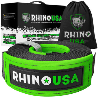 compare product Rhino USA Recovery Tow Strap 4Inx30Ft (Black)