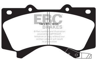 compare product EBC 08+ Lexus LX570 5.7 Extra Duty Front Brake Pads