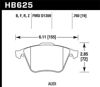 compare product Hawk HPS Street Brake Pads