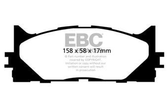 compare product EBC 13+ Lexus ES300h 2.5 Hybrid Redstuff Front Brake Pads