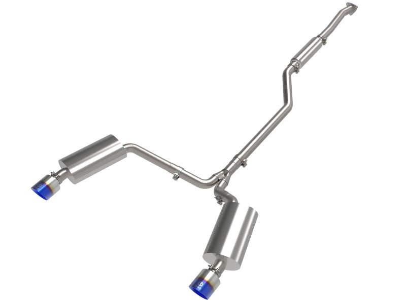 aFe 09 - 14 Acura TSX L4 2.4L Takeda 2 - 1/2in to 2 - 1/4in 304 SS Cat - Back Exhaust System w/BlueFlame Tip - My Store