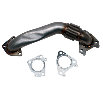 compare product Wehrli 01-04 Chevrolet 6.6L Duramax LB7 2in Stainless Pass. Side Up Pipe w/Gaskets (Single Turbo)
