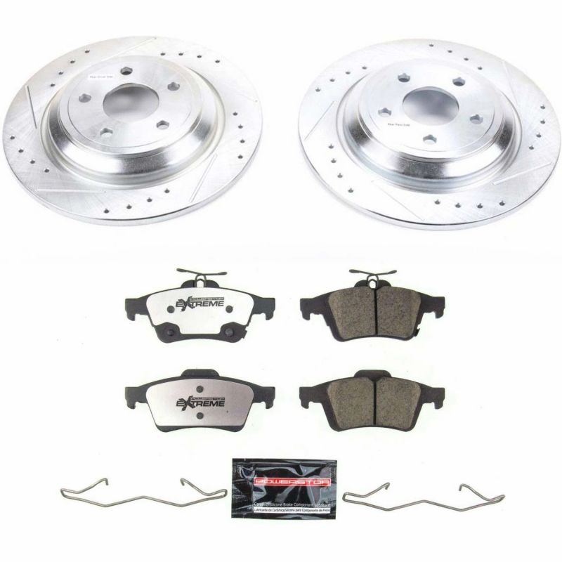 Power Stop 16 - 18 Ford Focus Rear Z26 Street Warrior Brake Kit - My Store