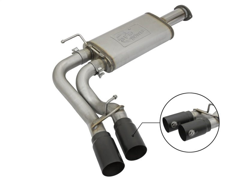 aFe Rebel Exhausts Cat - Back SS 16 Toyota Tacoma V6 - 3.5L w/ Black Tips - My Store