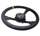 NRG Reinforced Steering Wheel (380mm) Nascar/ Alcantara 3 Spoke w/ NRG Logo/ Removable Crushed Pad - My Store