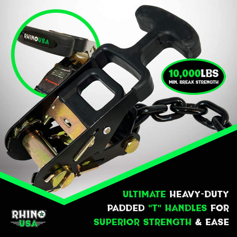 Rhino USA Lasso Straps; Basket Straps - Black - My Store
