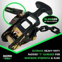 Rhino USA Lasso Straps; Basket Straps - Black - My Store
