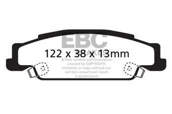 compare product EBC 05-08 Pontiac Grand Prix 5.3 Redstuff Rear Brake Pads