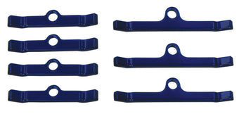 compare product Moroso Chevrolet Big Block Valve Cover Hold Downs - Steel - Blue Powder Coat - Set of 7