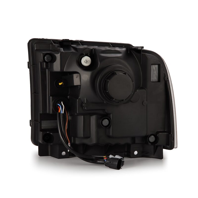 AlphaRex 05 - 07 Ford F250/350/450/550 Super Duty LUXX LED Proj HL Blk w/Actv Light & Seq Sig + SB DRL - My Store