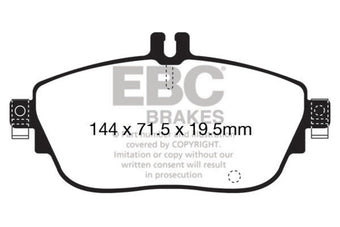 compare product EBC 13+ Mercedes-Benz CLA250 2.0 Turbo Ultimax2 Front Brake Pads