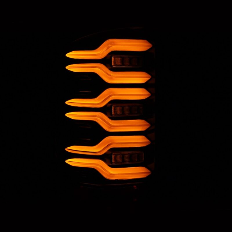AlphaRex 14 - 18 GMC Sierra 1500/2500HD/3500HD LUXX - Series LED Tail Lights Alpha - Blk Actv Lgt Seq. Sig - My Store