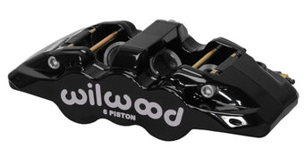 compare product Wilwood Caliper-Aero6-R/H - Black 1.75/1.38/1.38in Pistons 1.25in Disc