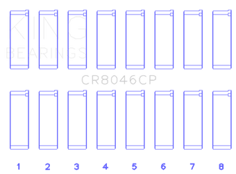 compare product King Engine Bearings Porsche M 48.00/M 48.50 (Size +0.50mm) Connecting Rod Bearing Set