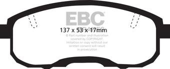 compare product EBC 95-99 Infiniti I30 3.0 Ultimax2 Front Brake Pads