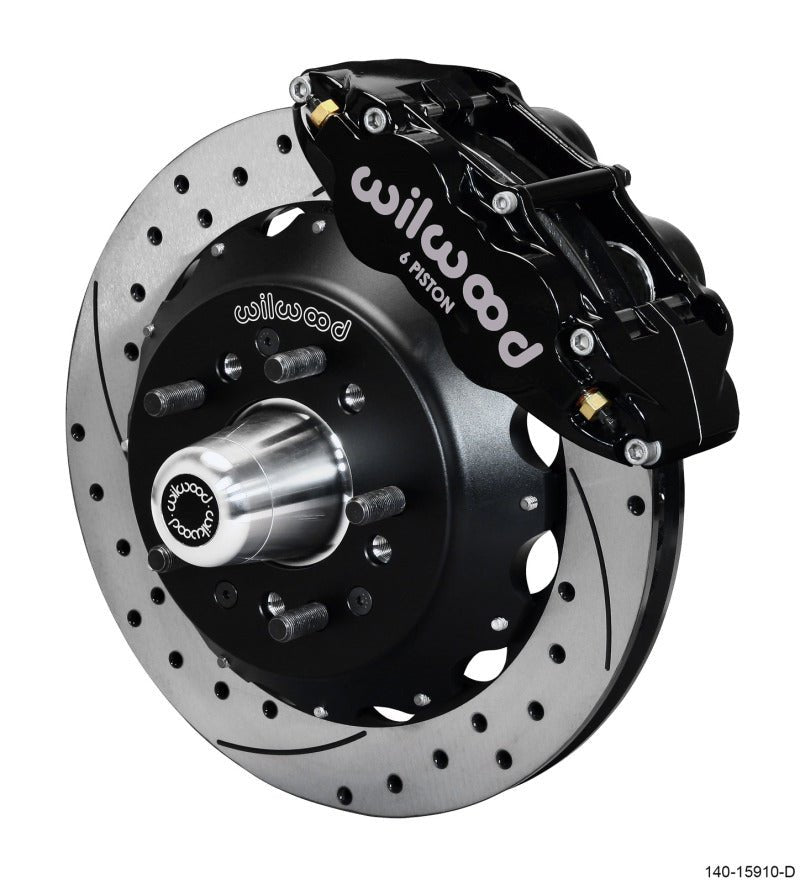 Wilwood Narrow Superlite 6R Front Big Brake Kit 12.88in SRP Drilled and Slotted Rotor - Black - My Store