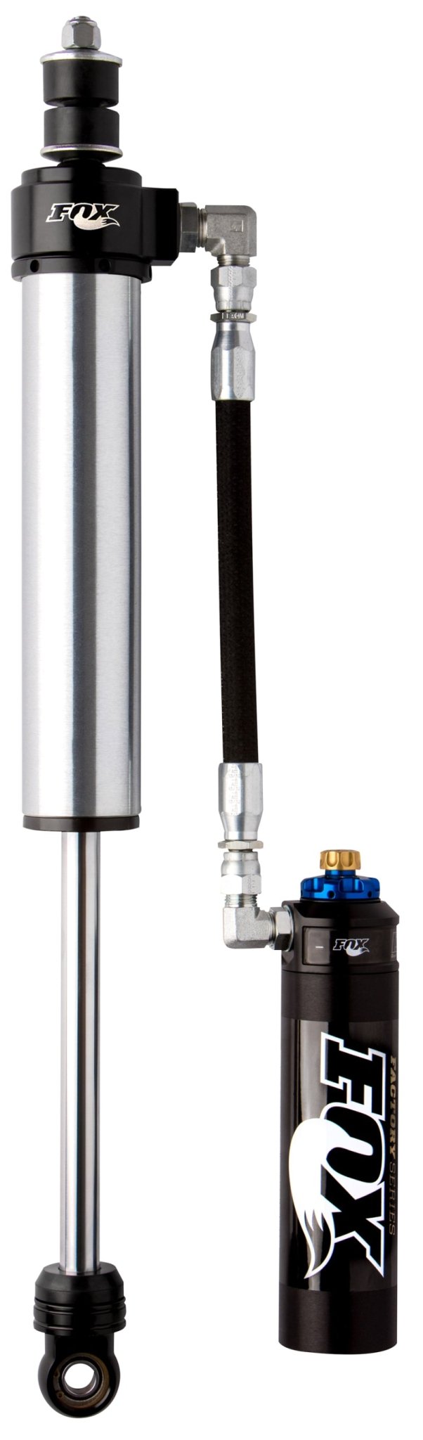 Fox 05+ Ford SD 2.5 Factory Series 10in. Remote Res. Front Shock Set w/DSC Adjuster / 4 - 6in. Lift - My Store