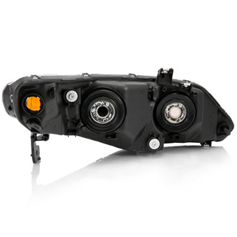 compare product ANZO 2006-2011 Honda Civic 4 Door Crystal Headlight Black Amber (OE Replacement)